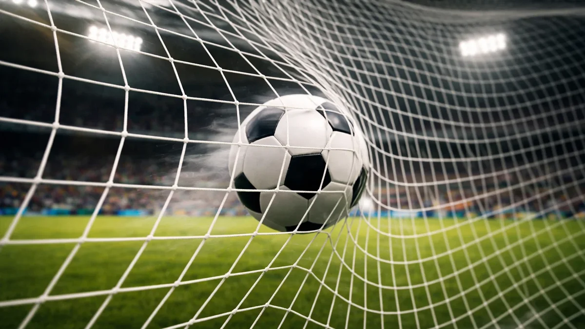 Fußball im Tornetz symbolisiert Torwetten