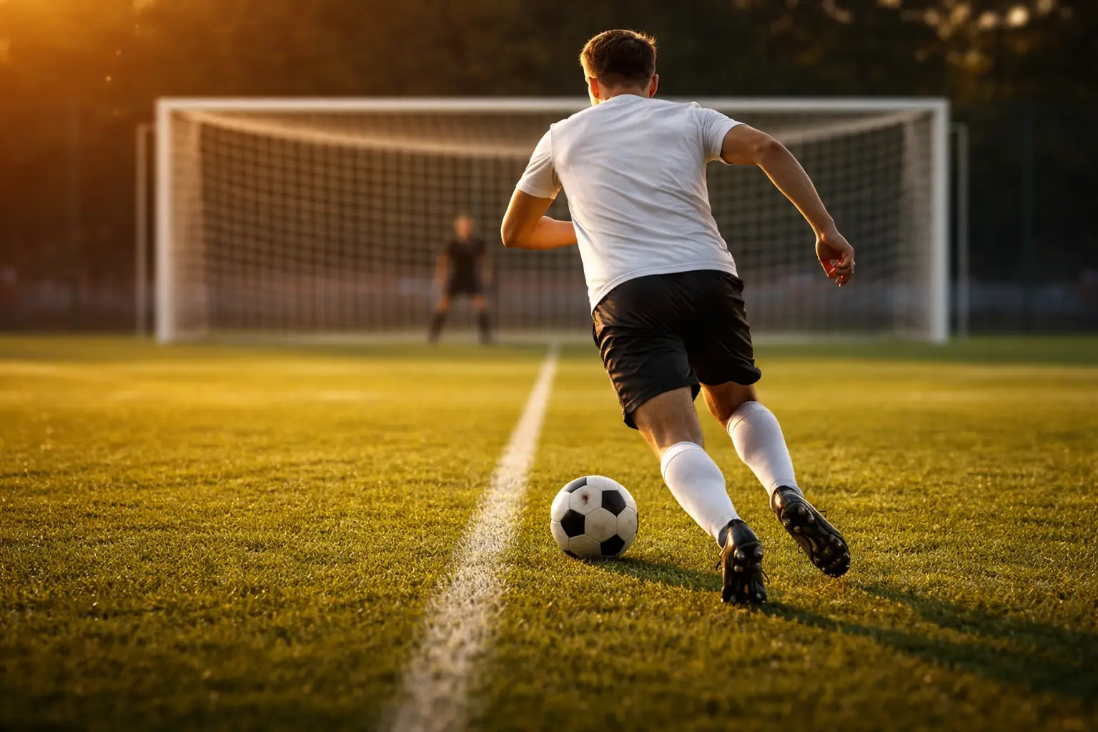Willkommensbonus bei Sportwetten – Fußballfeld mit Sportler